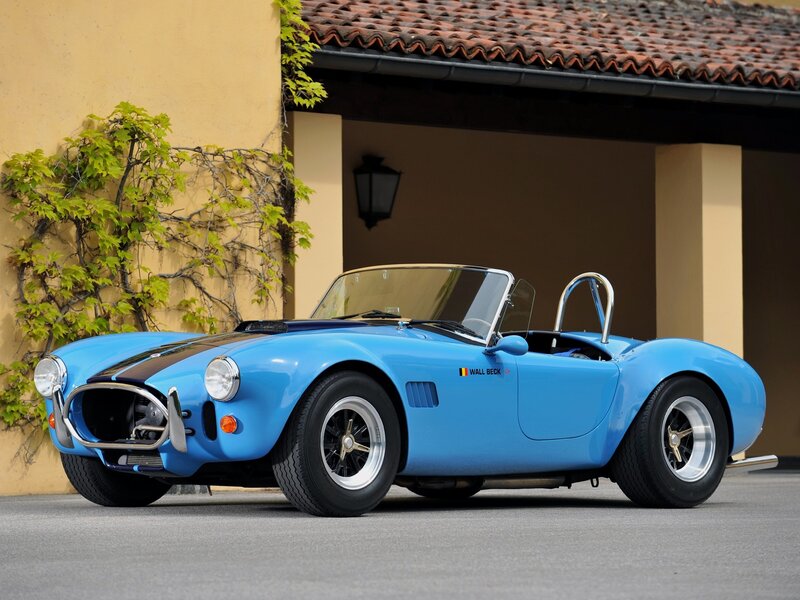 Blue classic sports car
