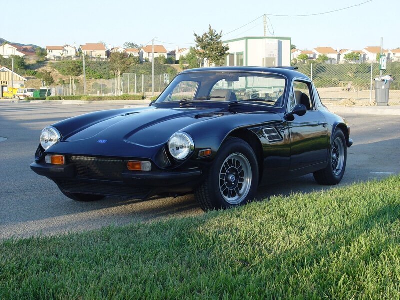 Blue classic sports car