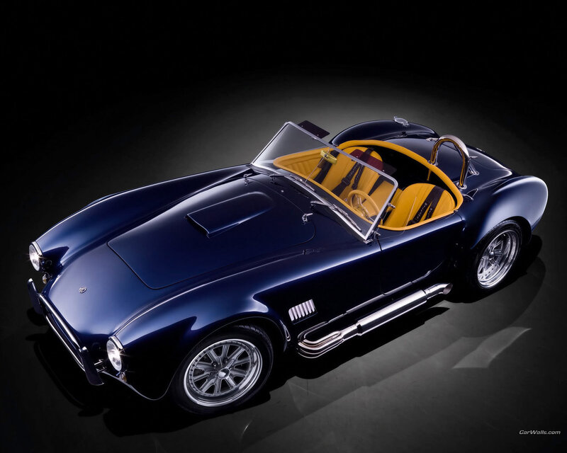 blue classic sports car