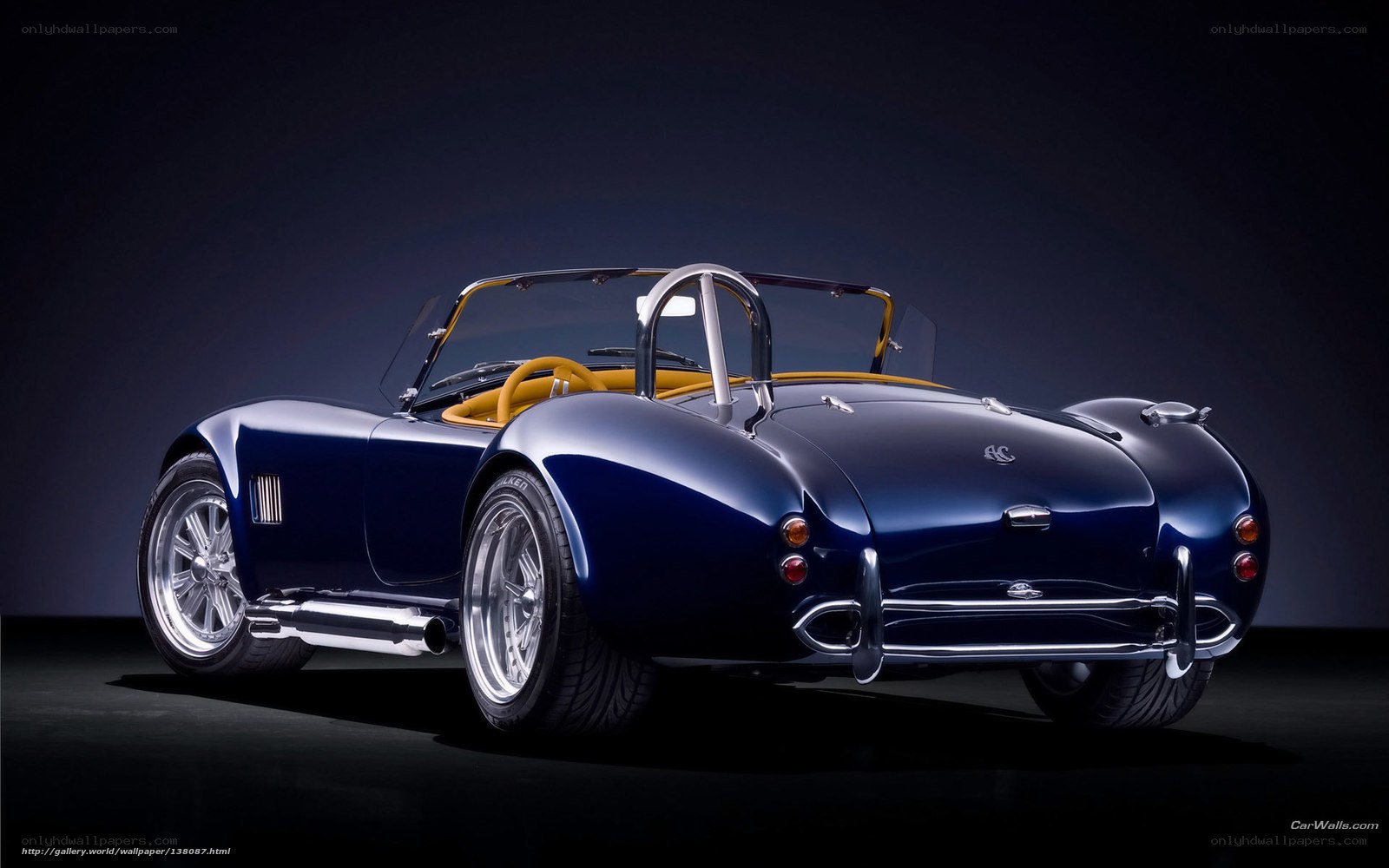 blue classic sports car