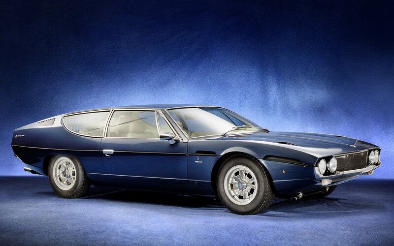 Blue Classic Sports Car — Dramatic, Photograph