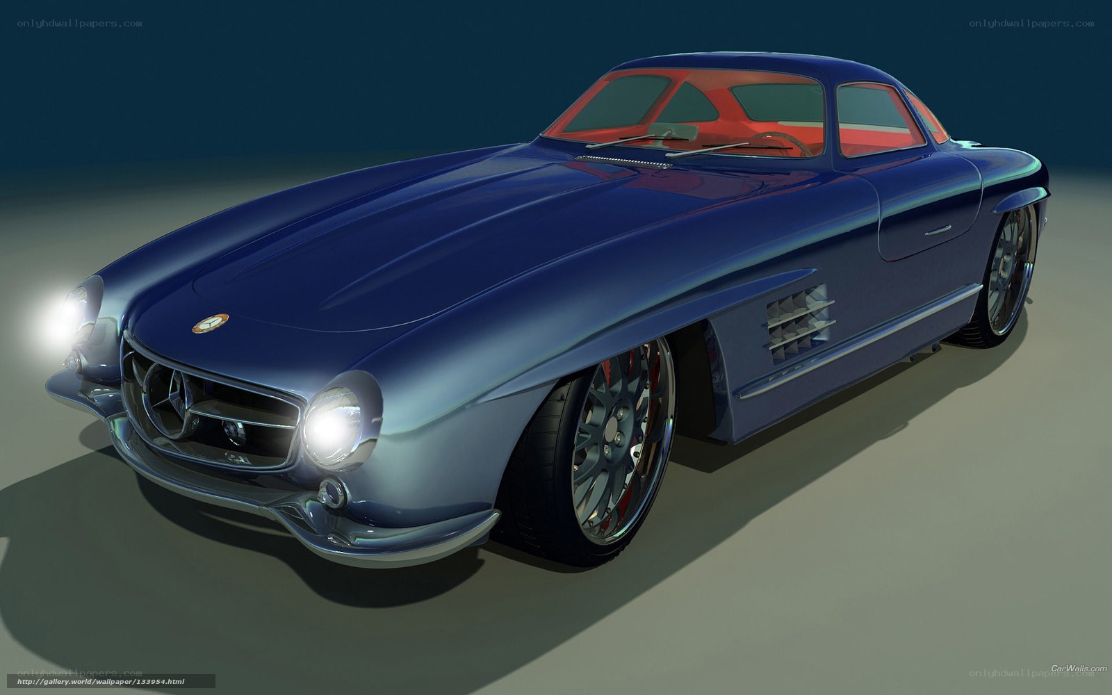 Blue classic sports car