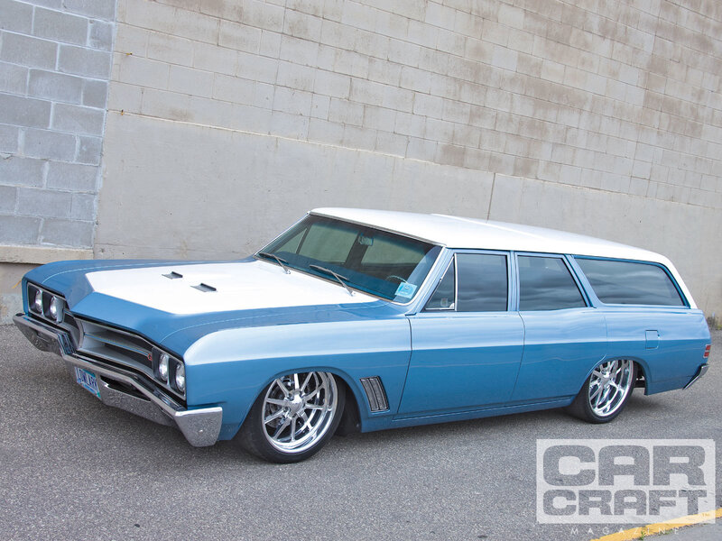 blue classic station wagon