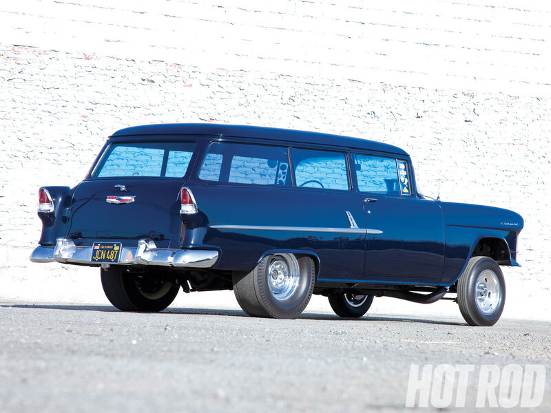 Blue classic station wagon
