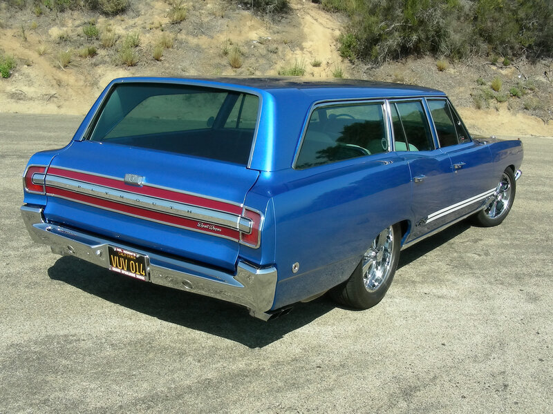 Blue Classic Station Wagon — Calm, Afternoon