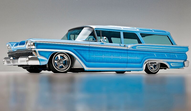 Blue Classic Station Wagon — Calm, Photograph