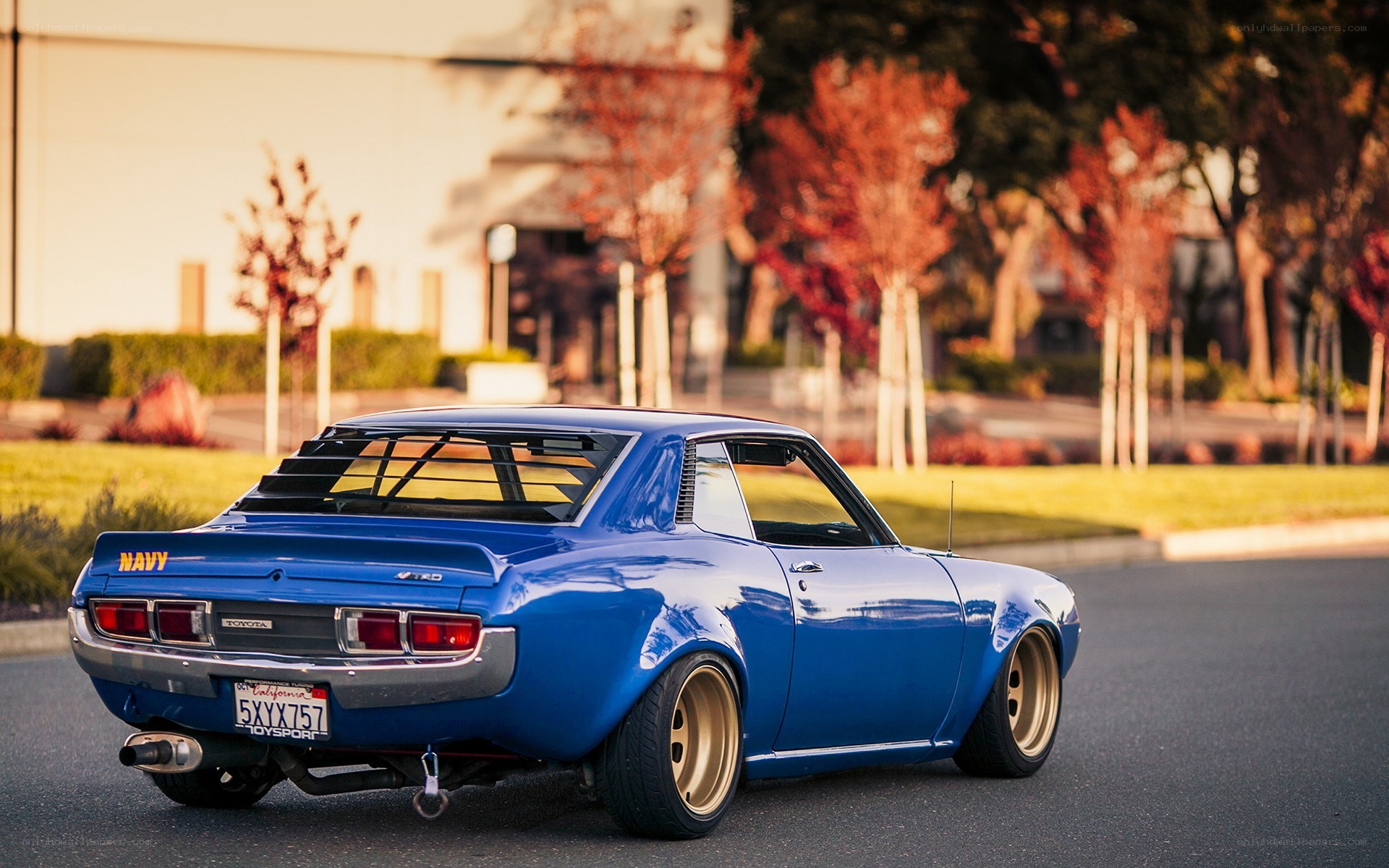 Blue classic Toyota coupe