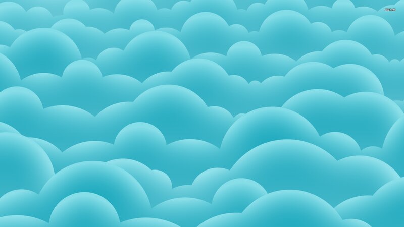 Blue Cloud Pattern — Cyan