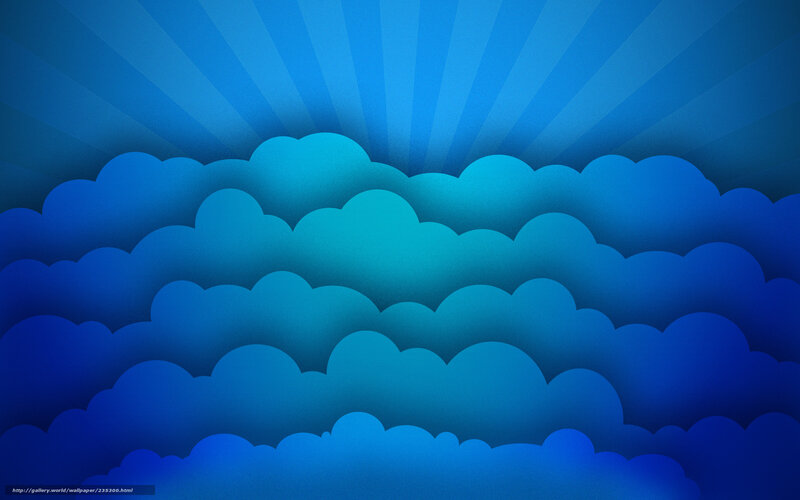blue clouds with sun rays