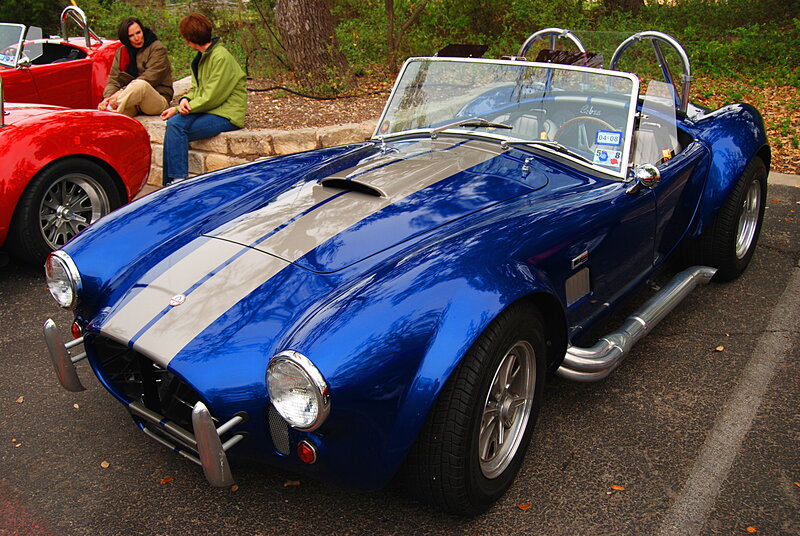 Blue Cobra sports car