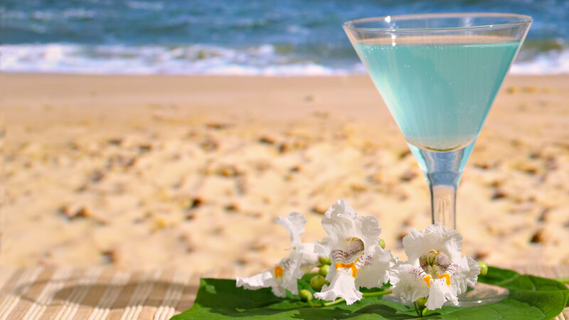 Blue Cocktail on Beach — Serene