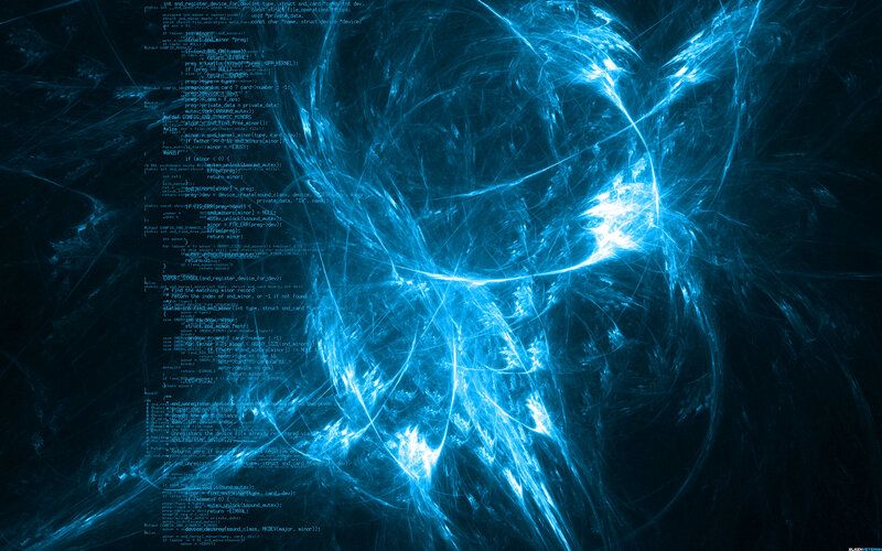 blue code abstract background