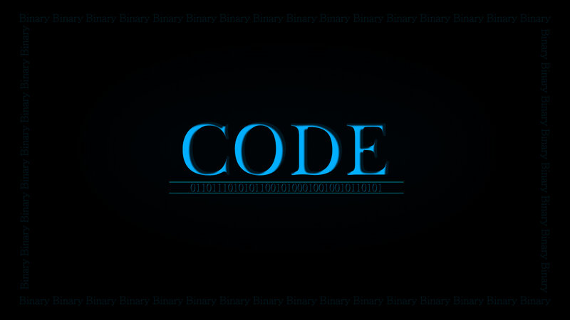 Blue Code Text