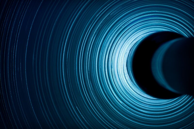 Blue Coiled Cable