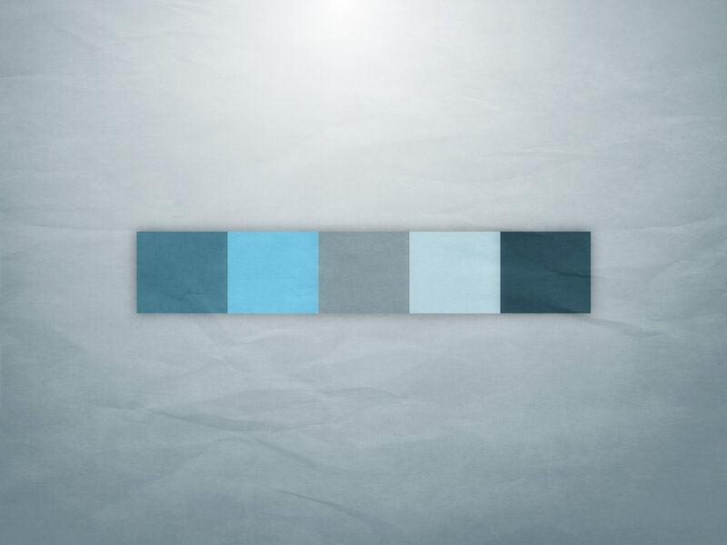 blue color palette on crumpled paper