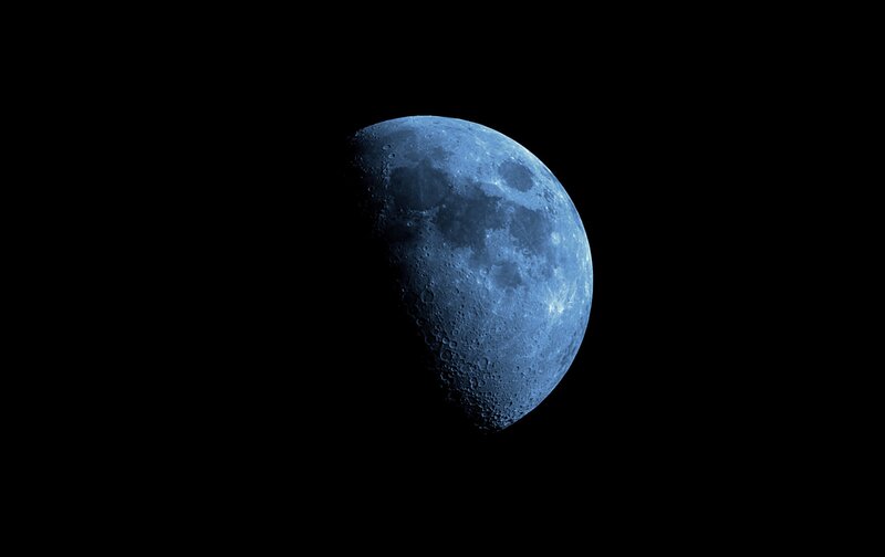 Blue-colored Moon — Blue