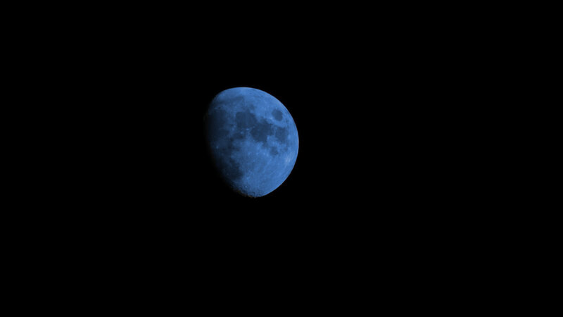 Blue-colored Moon