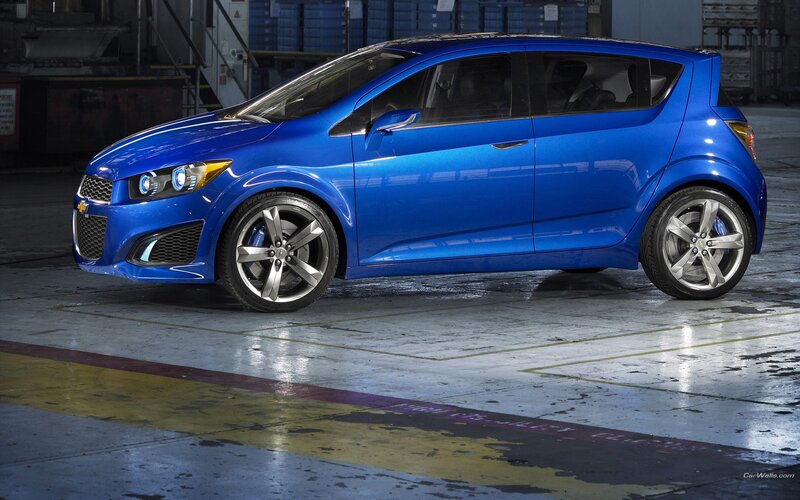 Blue Compact Car — Dramatic, Photograph