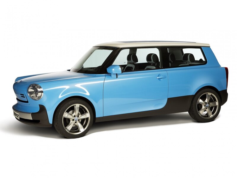 blue compact concept car