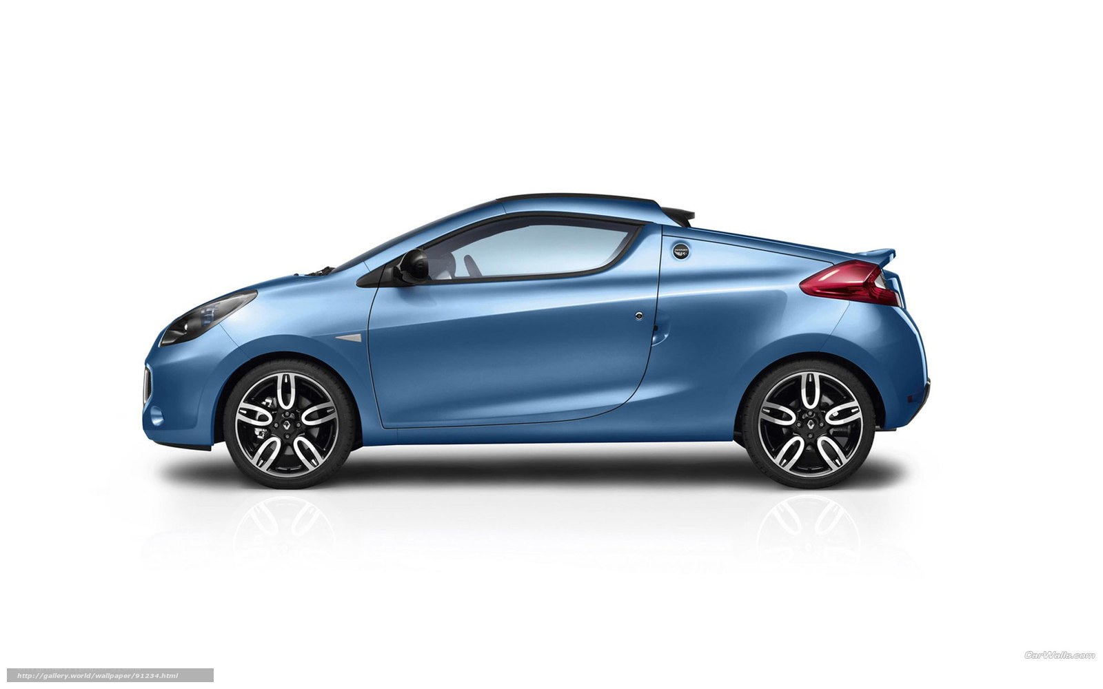 blue compact sports car