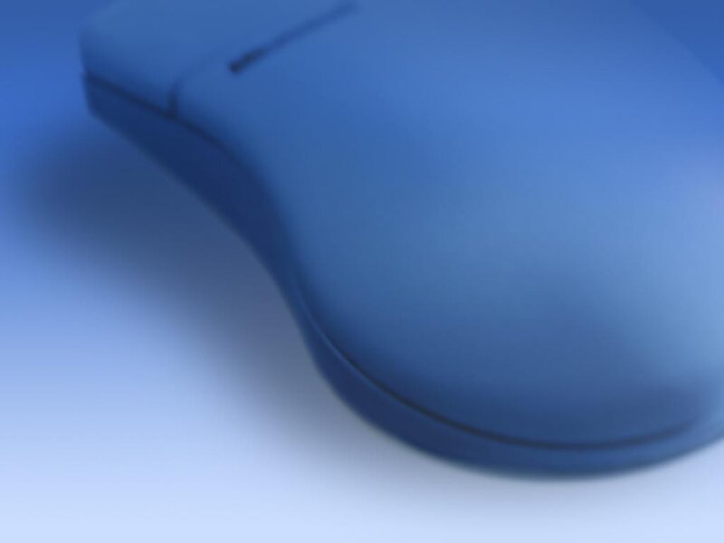 blue computer mouse