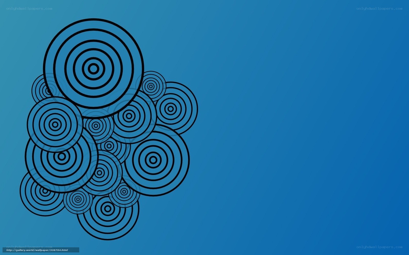 blue concentric circles design