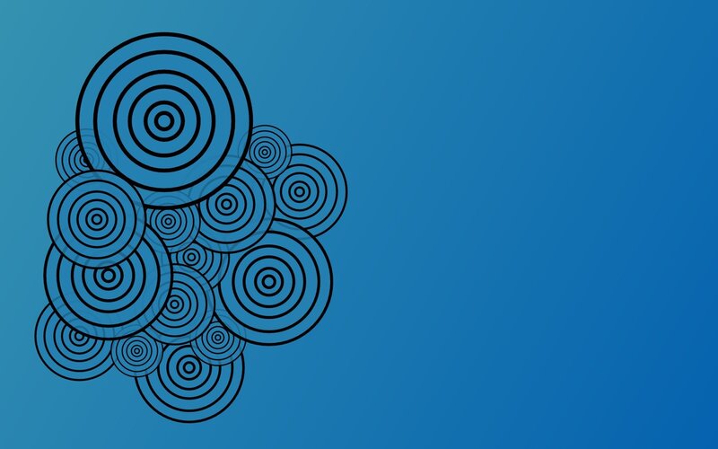 blue concentric circles pattern
