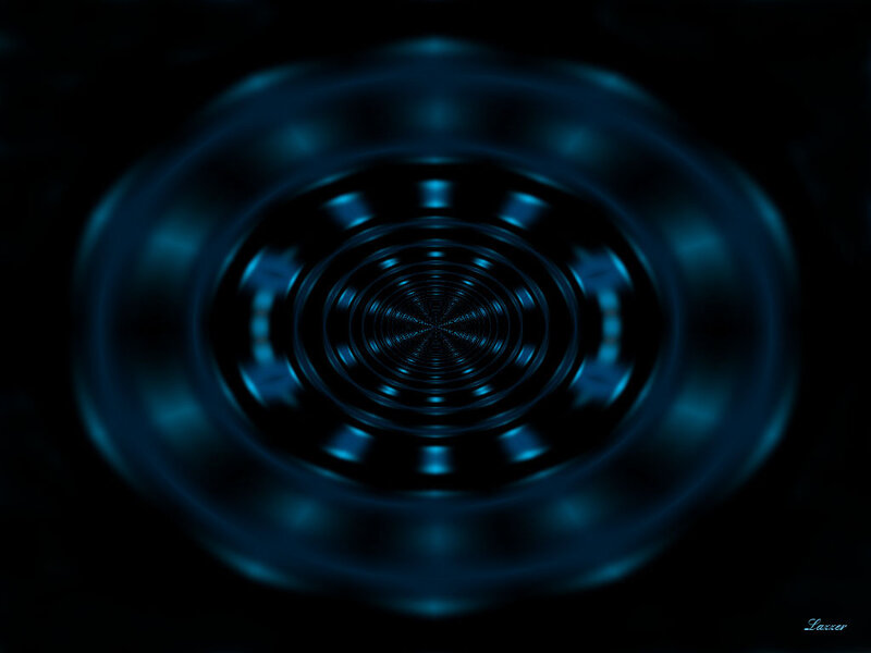 Blue Concentric Rings Tunnel