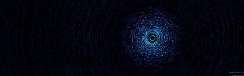 Blue Concentric Tunnel — Abstract
