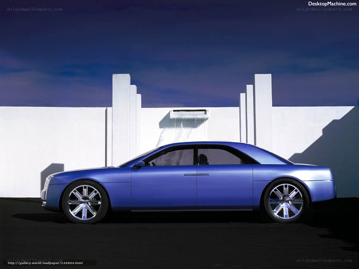 Blue concept car at night