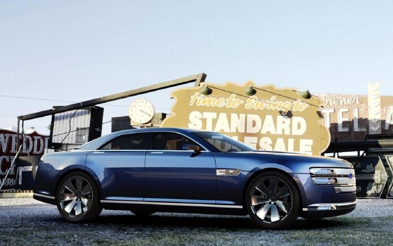 Blue Concept Car — Calm, Afternoon