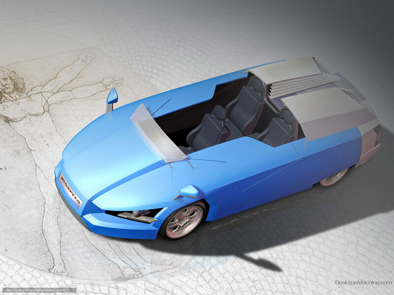 Blue concept car design