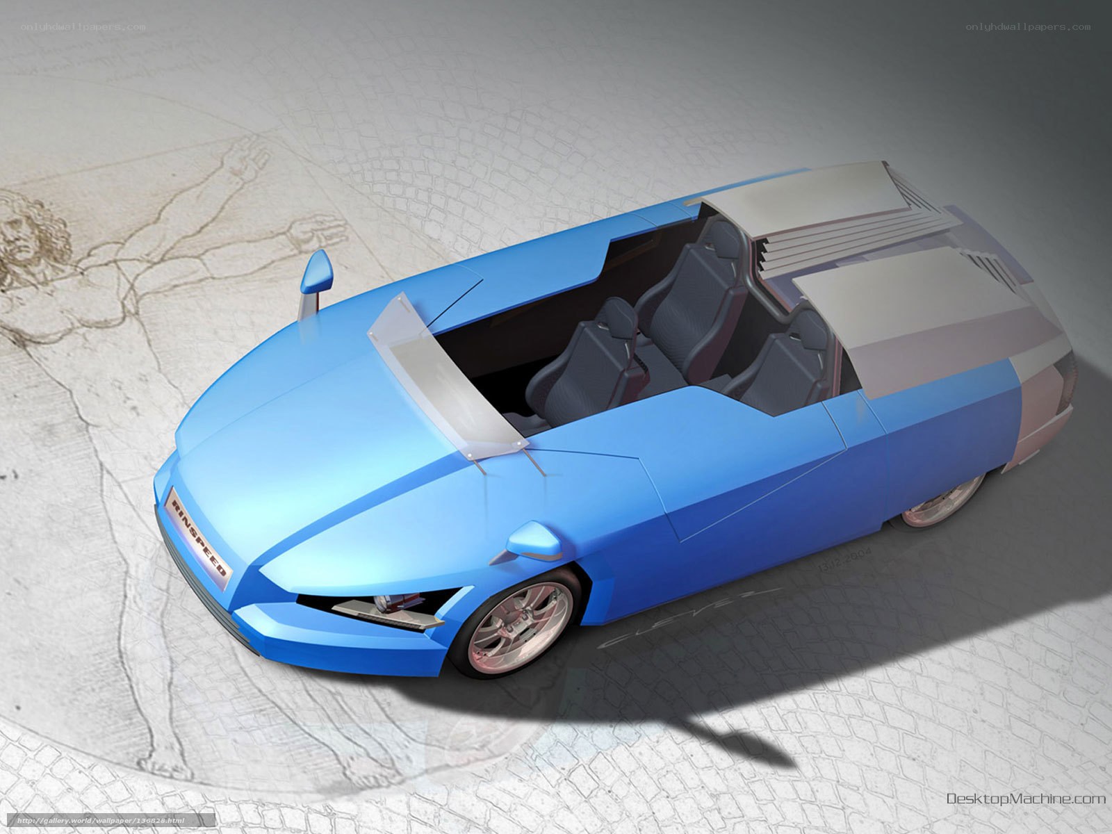Blue concept car design