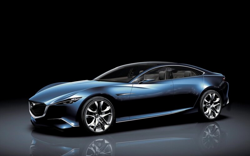 Blue Concept Car — Dramatic, 3d Render, Wheel, Reflection