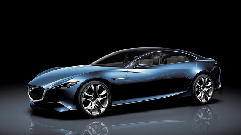 Blue Concept Car — Dramatic, 3d Render, Wheels, Reflection