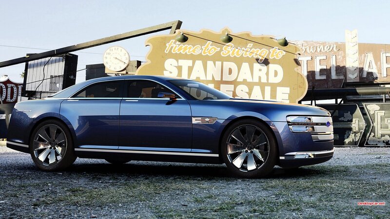 Blue Concept Car — Dramatic, Afternoon, 3d Render