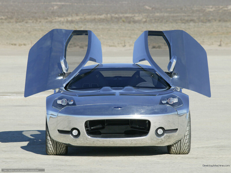 Blue Concept Car — Dramatic, Afternoon, Photograph, Open Doors