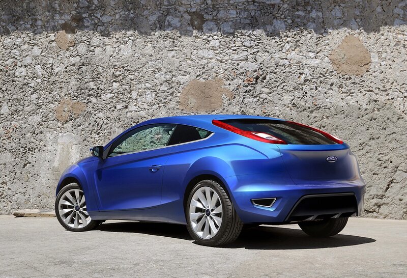 Blue Concept Car — Dramatic, Afternoon, Photograph, Stone Wall