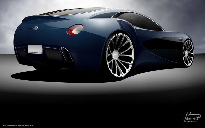 Blue Concept Car — Dramatic, Digital Art