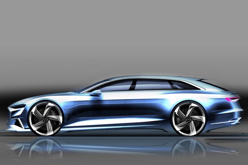 Blue Concept Car — Dramatic, Digital Art, Wheels