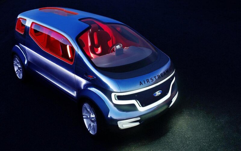 Blue Concept Car — Dramatic, Night