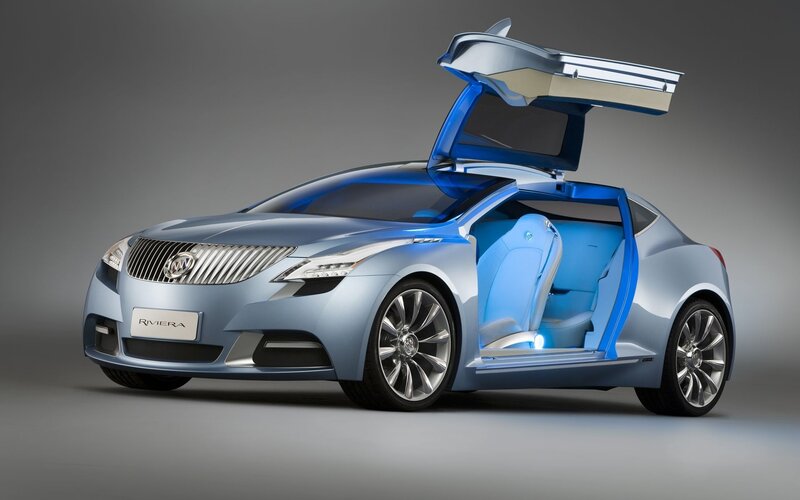 Blue Concept Car — Dramatic, Photograph, Car Door