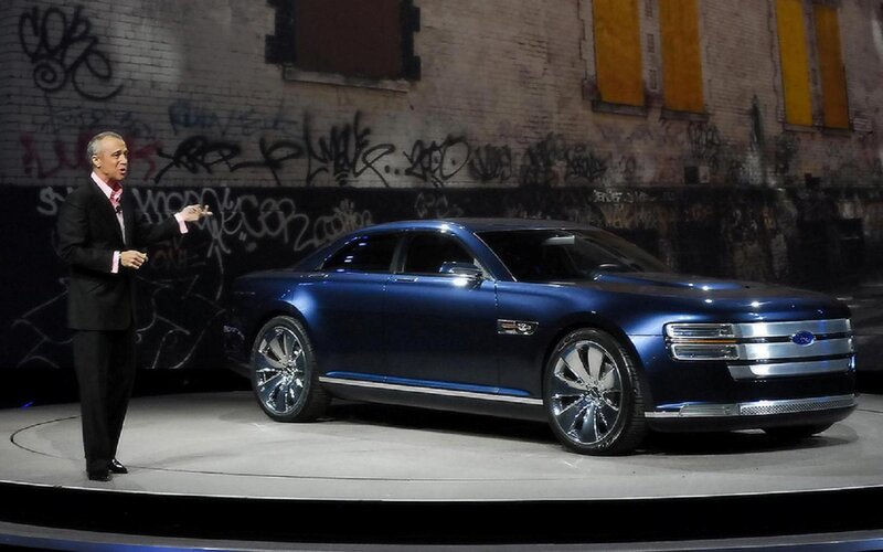 Blue Concept Car — Dramatic, Photograph, Man