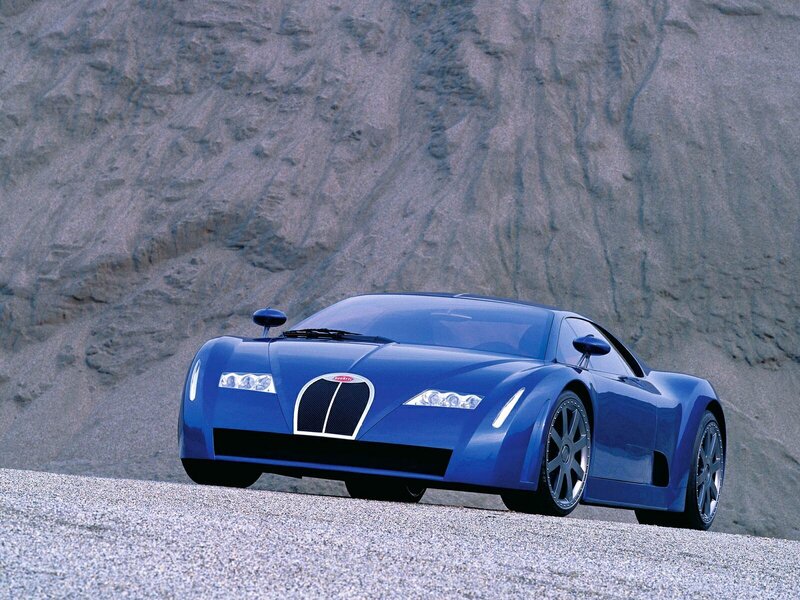Blue Concept Car — Dramatic, Photograph, Road