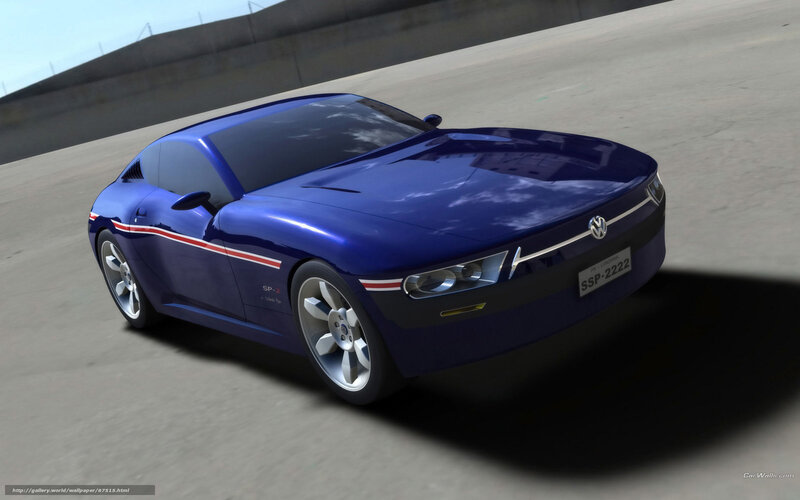 Blue Concept Car — Dynamic, Afternoon, 3d Render, Race Track
