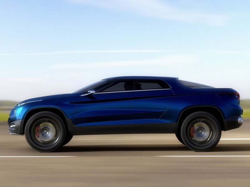 Blue Concept Car — Dynamic, Afternoon, 3d Render
