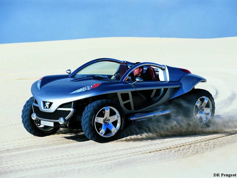 Blue Concept Car — Dynamic, Afternoon, Photograph