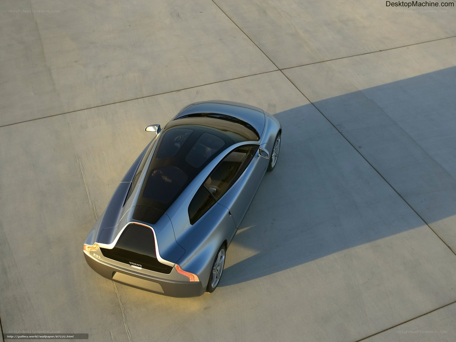 blue concept car from above