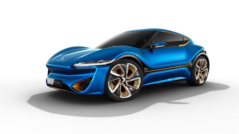 Blue Concept Car — Futuristic, 3d Render