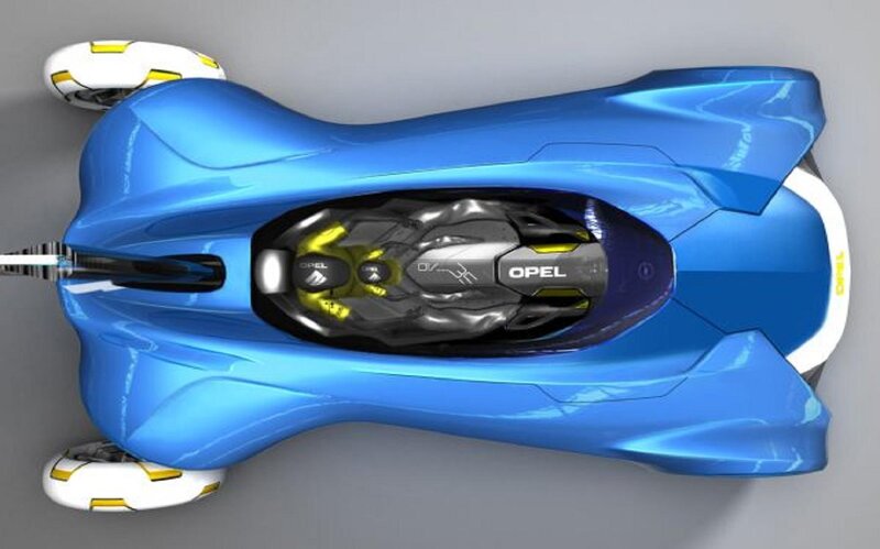 Blue Concept Car — Futuristic